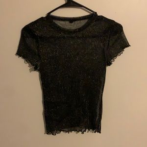 Urban outfitter sheer sparkly top